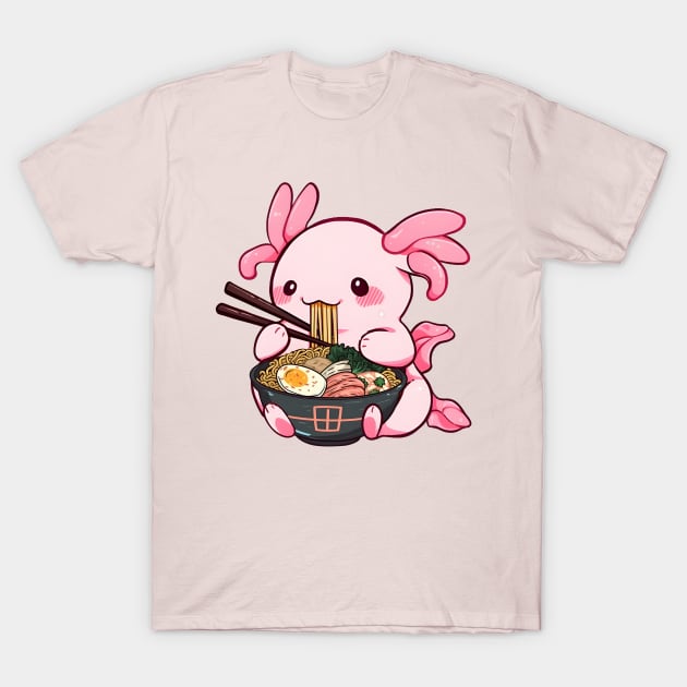 Ramen Axolotl T-Shirt by LaainStudios